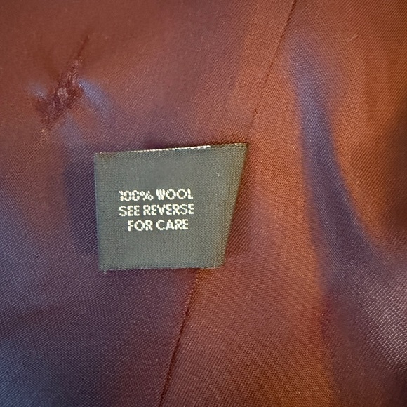 Evan Picone Peacoat Women's 100% Wool Plum Color Vintage Winter - Picture 8 of 13